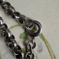 Vintage Sterling Silver Belcher Rolo Chain Long Necklace 32"  - 7
