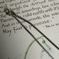 Vintage  Sterling Silver Box Chain Necklace Italy Choker - 5