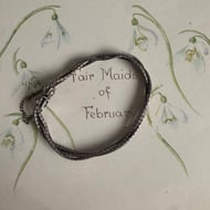 Vintage Sterling Silver Textured Twist Bracelet Braided Multi Strand Chunky Stack - 5