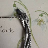Vintage Sterling Silver Textured Twist Bracelet Braided Multi Strand Chunky Stack - 7