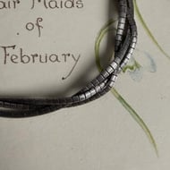 Vintage Sterling Silver Textured Twist Bracelet Braided Multi Strand Chunky Stack - 8