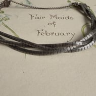 Vintage Sterling Silver Textured Twist Bracelet Braided Multi Strand Chunky Stack - 9
