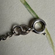 Vintage Sterling Silver Onyx Choker Dainty Chain Necklace Oval - 10