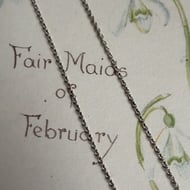 Vintage Sterling Silver Onyx Choker Dainty Chain Necklace Oval - 6