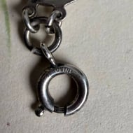 Vintage Sterling Silver Open Heart Diamond Cut Panel Bracelet Cute  - 8