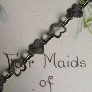 Vintage Sterling Silver Open Heart Bracelet Cute Etched - 4