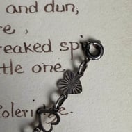 Vintage Sterling Silver Open Heart Bracelet Cute Etched - 6