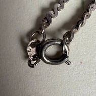 Vintage Sterling Silver Serpentine Chain Necklace  23" - 5