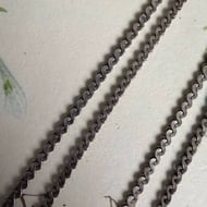 Vintage Sterling Silver Serpentine Chain Necklace  23" - 7