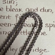Vintage Sterling Silver Serpentine Chain Necklace  23" - 8