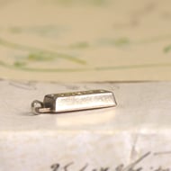 Vintage Silver 5g Charm Pendant Rectangle  - 4