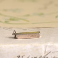 Vintage Silver 5g Charm Pendant Rectangle  - 5