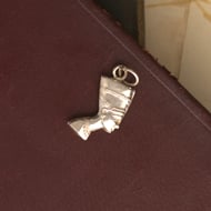 Vintage Queen Nefertiti Pendant Charm Egyptian Revival Silver 800