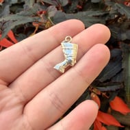 Vintage Queen Nefertiti Pendant Charm Egyptian Revival Silver 800 - 2