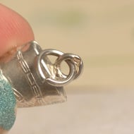 Vintage Queen Nefertiti Pendant Charm Egyptian Revival Silver 800 - 5