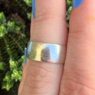 Sterling Silver Wide Chunky Band Ring - 4