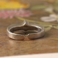 Vintage Sterling Silver Modernist Chunky Stacker Ring Statement Scandi - 10