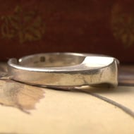 Vintage Sterling Silver Modernist Chunky Stacker Ring Statement Scandi - 11