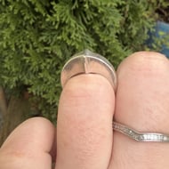 Vintage Sterling Silver Modernist Chunky Stacker Ring Statement Scandi - 4