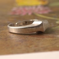 Vintage Sterling Silver Modernist Chunky Stacker Ring Statement Scandi - 7