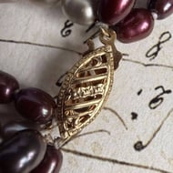Vintage Freshwater Pearl Multi Strand Multi-Colour Necklace with 14ct Gold Clasp and Beads - 11