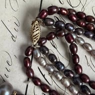 Vintage Freshwater Pearl Multi Strand Multi-Colour Necklace with 14ct Gold Clasp and Beads - 3