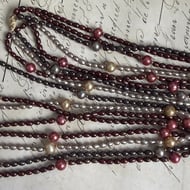 Vintage Freshwater Pearl Multi Strand Multi-Colour Necklace with 14ct Gold Clasp and Beads - 4