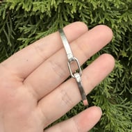 Sterling Silver Square Edge Belt Bangle