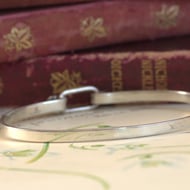 Sterling Silver Square Edge Belt Bangle  - 5