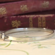 Sterling Silver Square Edge Belt Bangle  - 6