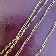 Vintage 9ct Gold Fine Curb Chain 20.5" - 9