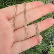 Vintage 9ct Gold Fine Curb Chain 20.5" - 3