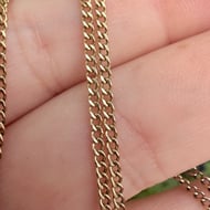 Vintage 9ct Gold Fine Curb Chain 20.5" - 5