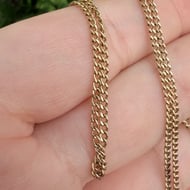 Vintage 9ct Gold Fine Curb Chain 20.5" - 6