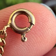 Vintage 9ct Gold Fine Curb Chain 20.5" - 8
