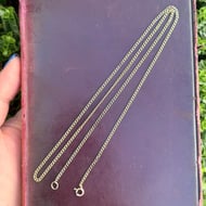 Vintage 9ct Gold Fine Curb Chain 20.5"