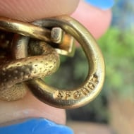 Vintage Heart Padlock Bracelet Heavy Gold Plate Charm Etched Link - 8