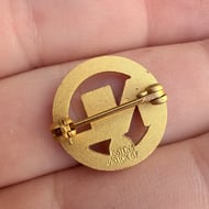 Vintage NL Service Pin 1/10th 10k Gold Filled Round Brooch Jostens - 3