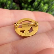 Vintage NL Service Pin 1/10th 10k Gold Filled Round Brooch Jostens - 4