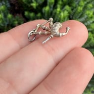 Vintage Silver Scottish Bagpipe Charm Pendant - 3