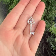 Vintage Silver 21st Birthday Key Nuvo Charm Pendant