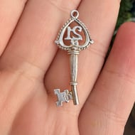 Vintage Silver 21st Birthday Key Nuvo Charm Pendant - 4
