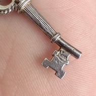Vintage Silver 21st Birthday Key Nuvo Charm Pendant - 3