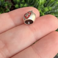 Vintage Silver Switzerland Cow Bell Charm Pendant - 3