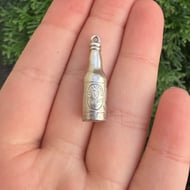 Vintage Silver Guinness Bottle Charm Pendant
