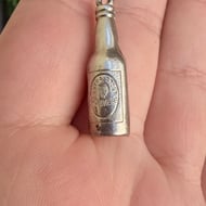 Vintage Silver Guinness Bottle Charm Pendant - 3