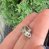 Vintage Silver Fire Engine Truck Charm Pendant  - 4