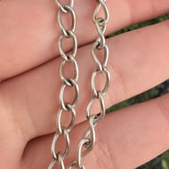 Vintage Sterling Silver Padlock Heart Bracelet Fred Manshaw 1975 - 4