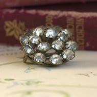 Antique Paste Gilt Cluster Brooch Floral Pin Victorian - 7