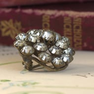 Antique Paste Gilt Cluster Brooch Floral Pin Victorian - 4